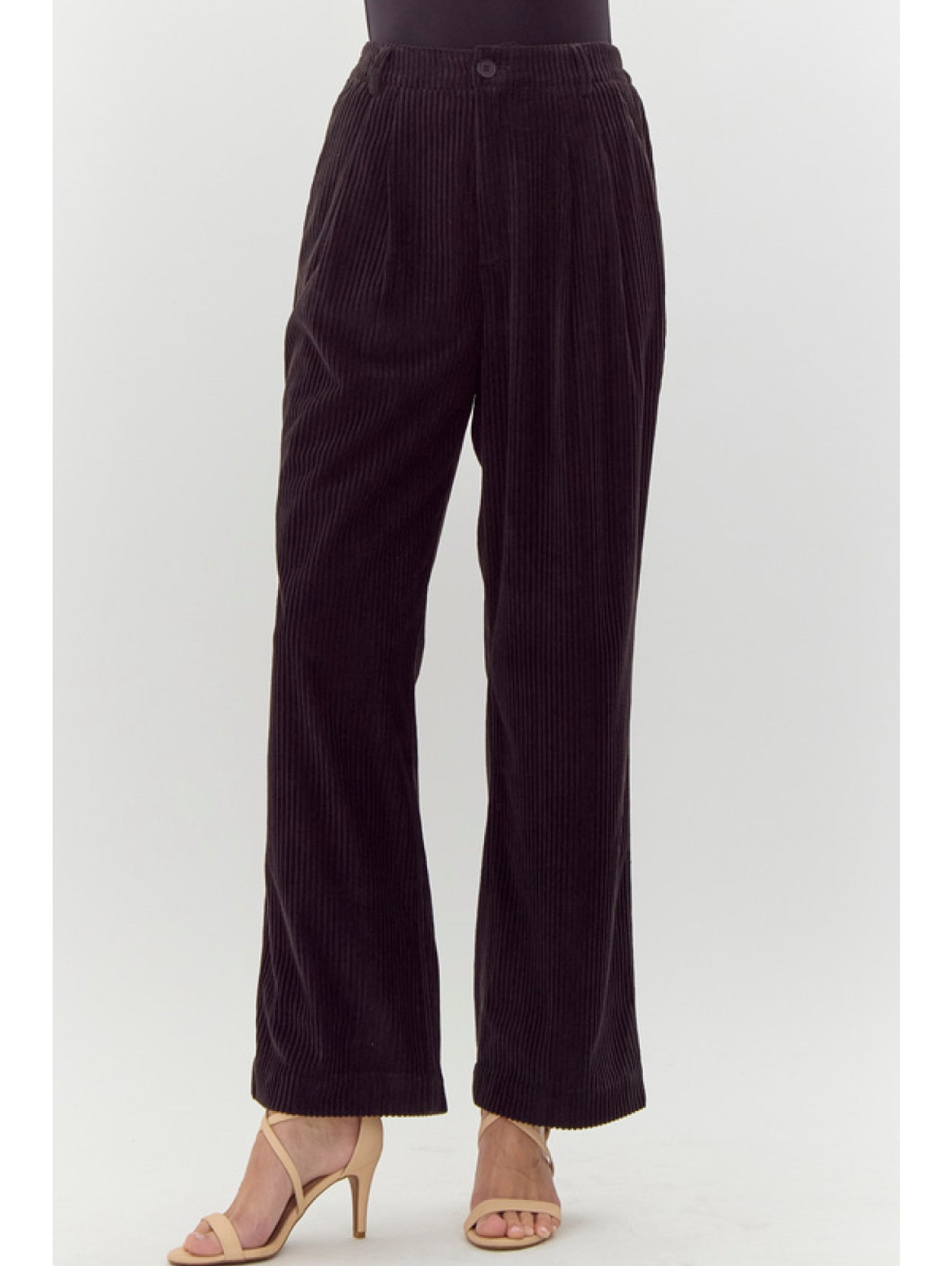 Jodifl Corduroy Pants - Comfort Fit Belted Wide Leg