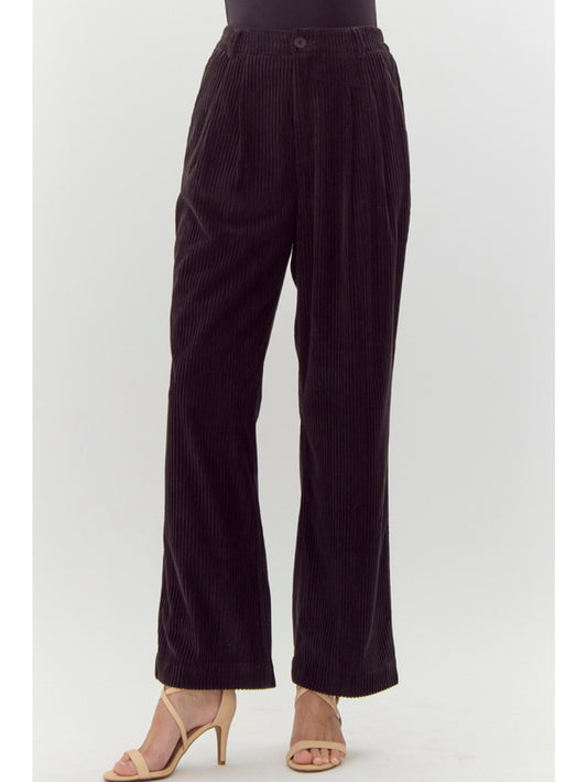 Jodifl Corduroy Pants - Comfort Fit Belted Wide Leg