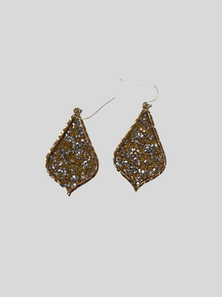 Gold James Lily Rhinestone Sparkle Rock Earrings - All About Me Boutique