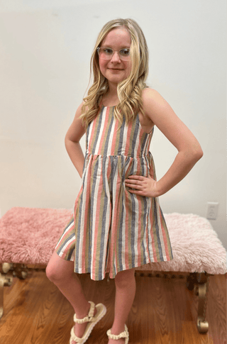 Girls Striped Sundress by Vignette - All About Me Boutique