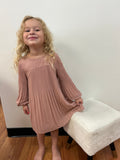 Mayoral Girls Mauve Pleated Dress