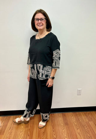 Creation Geometric Pants - All About Me Boutique