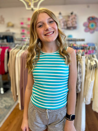 90 Degree by Reflex Girls Ribbed Basic Fitted Tank Tops - All About Me Boutique