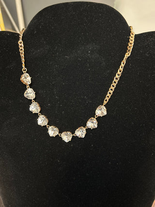 JM - Clear Crystal Necklace - All About Me Boutique
