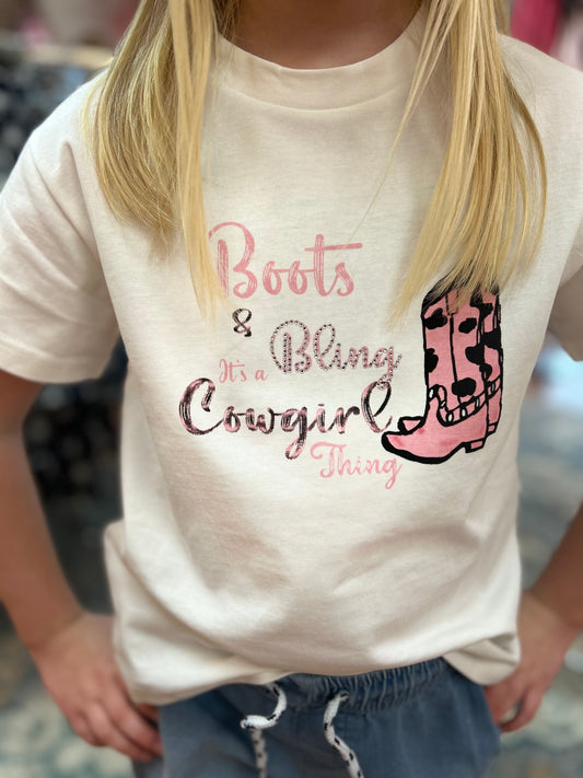 ML - Boots and Bling Girls T
