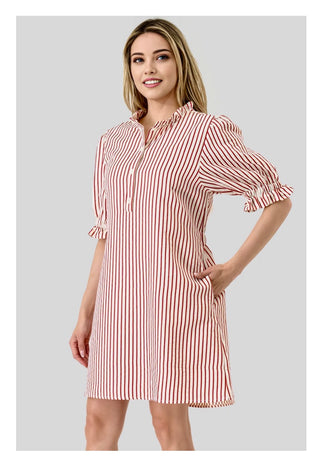 Quinn Stripe Seersucker Game Day Dress