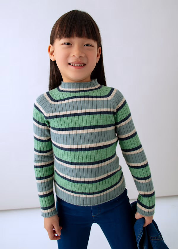 Mayoral Girls Ribbed Knit Sweater