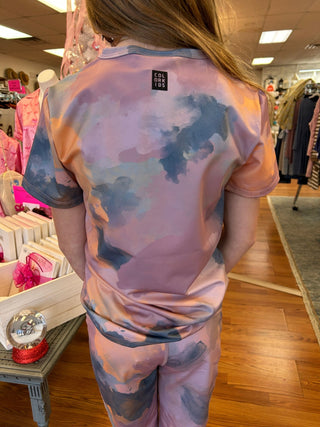 Color Kids Girls Tie Dye Short Sleeve Tee - All About Me Boutique