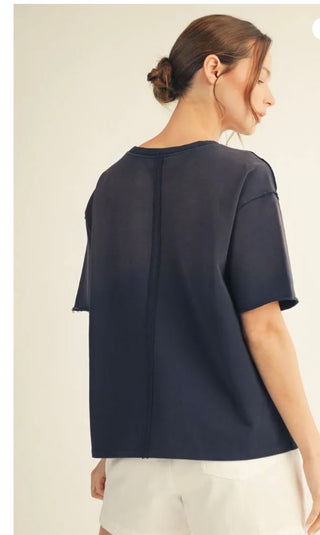 American Flag Patch Casual Top