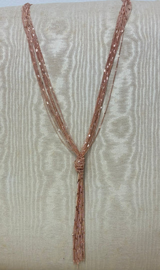 MK - Rose Gold Multi Strand Necklace Set