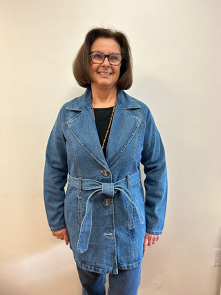 Baccini Denim Trench Coat