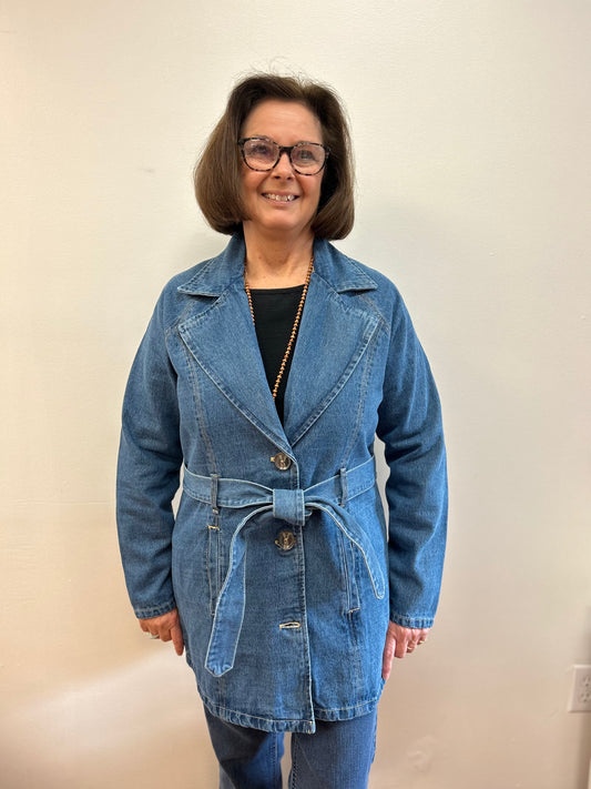 Baccini Denim Trench Coat