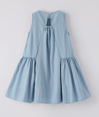 RFD - Girls Blue Sleeveless Dress - All About Me Boutique