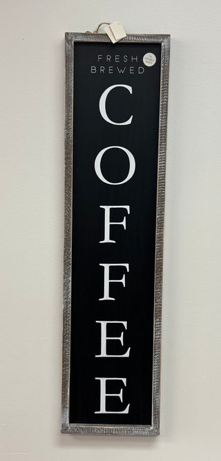 A&C-Wood Framed Reverse Coffee Sign