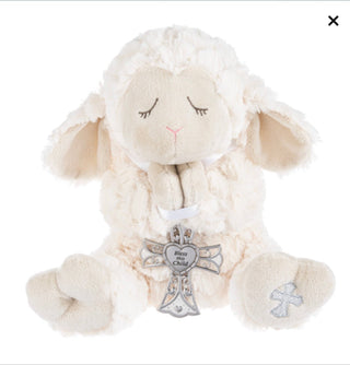 Serenity Lamb with Crib Cross by Ganz - All About Me Boutique