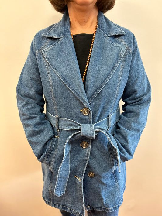 Baccini Denim Trench Coat