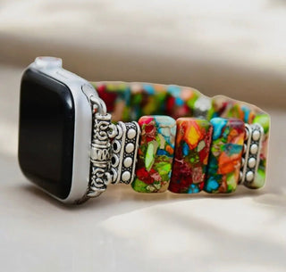 Chic Flower Stretch Apple Watch Strap by Cape Diablo - All About Me Boutique