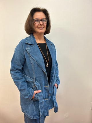 Baccini Denim Trench Coat
