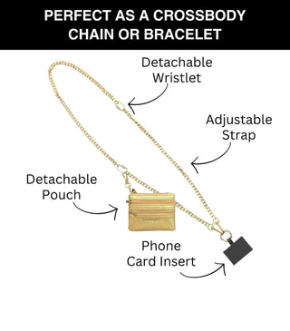 Clip & Go Chain Phone Strap with Zippered Pouch by Save the Girls - All About Me Boutique