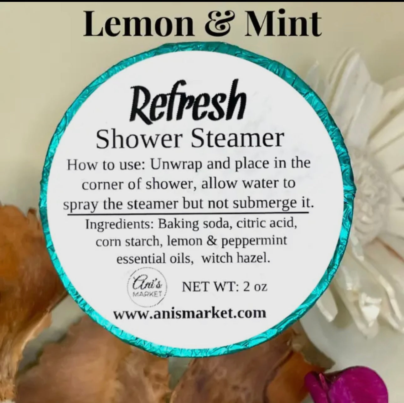 Shower steamer lemon and mint