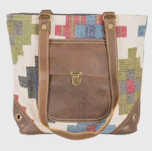 Multicolor Front Pocket Handbag