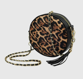 MB - Animal Print Mini Round Crossbody - All About Me Boutique