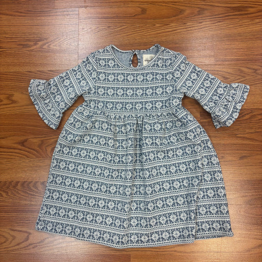 Vignette Blue and White Snowflake Empire Waist Dress