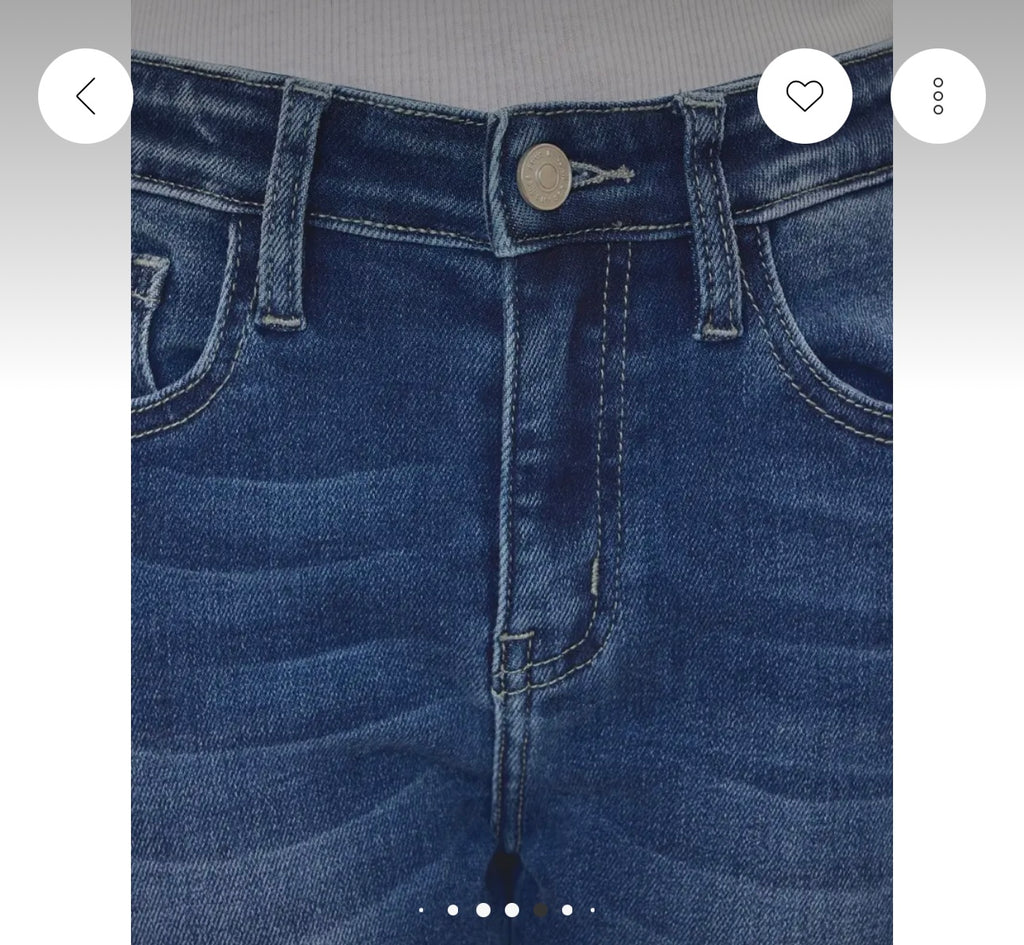 KanCan Girls High Rise Skinny Jeans - Frayed Hem