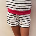 GG Striped French Terry Shorts with Pockets