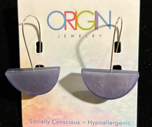 OJ - Resin Half Moon Dangle Earrings