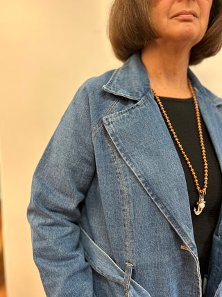 Baccini Denim Trench Coat