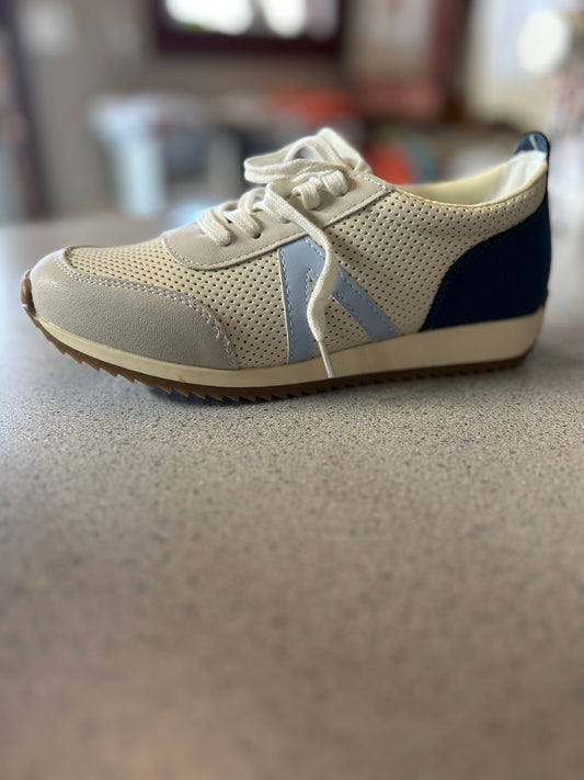 Mia - Girls lena white/Blue Sneakers