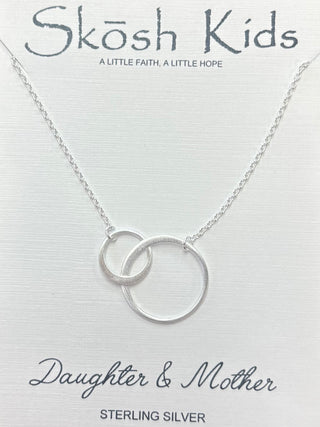 Girls Daughter and Mother Necklace by Skosh - Gold or Silver