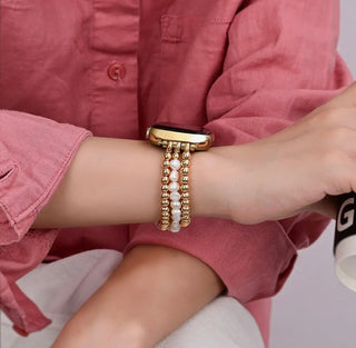 Pearl Radiance Stretch Apple Watch Strap by Cape Diablo - All About Me Boutique