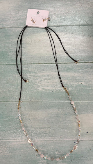 MK - Iridescent Beads and Pearls on Cord Set