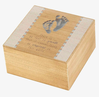 Baby Bereavement Keepsake Box with Footprints - All About Me Boutique