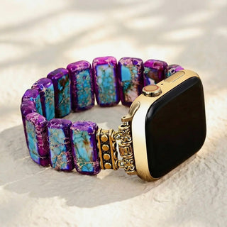 Majestic Tibetan Jasper Stretch Apple Watch Strap by Cape Diablo - All About Me Boutique