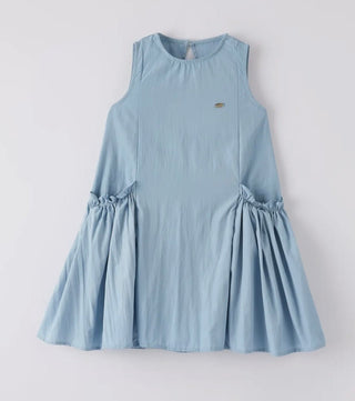 RFD - Girls Blue Sleeveless Dress - All About Me Boutique