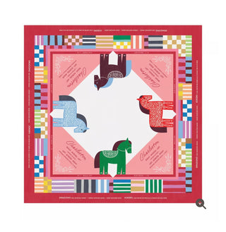 Mahjong Fun Flair Mat Check with Horses from Demdaco