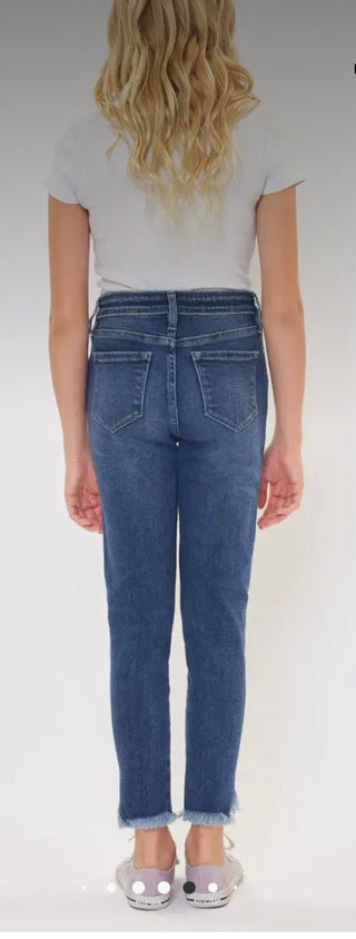 KanCan Girls High Rise Skinny Jeans - Frayed Hem - All About Me Boutique