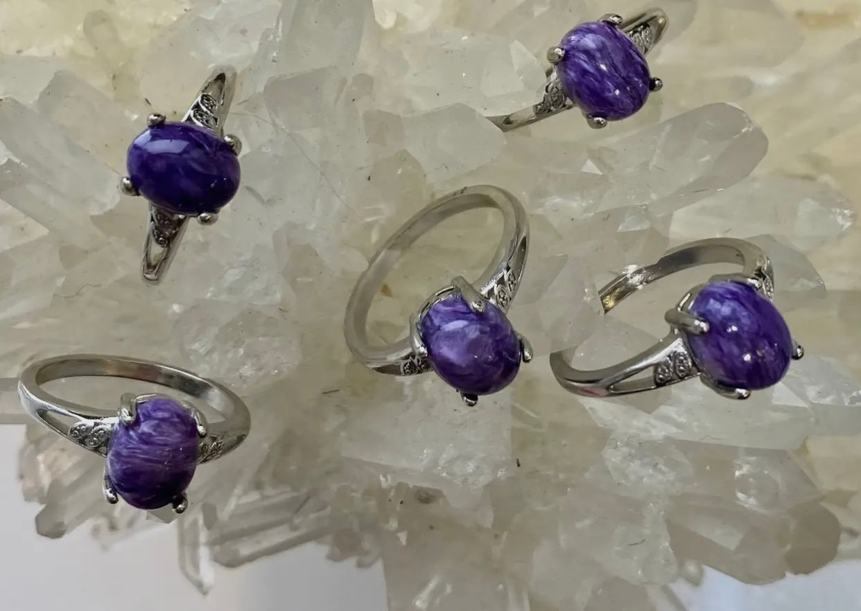 Natural Stone and Crystal Rings
