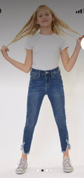 KanCan Girls High Rise Skinny Jeans - Frayed Hem