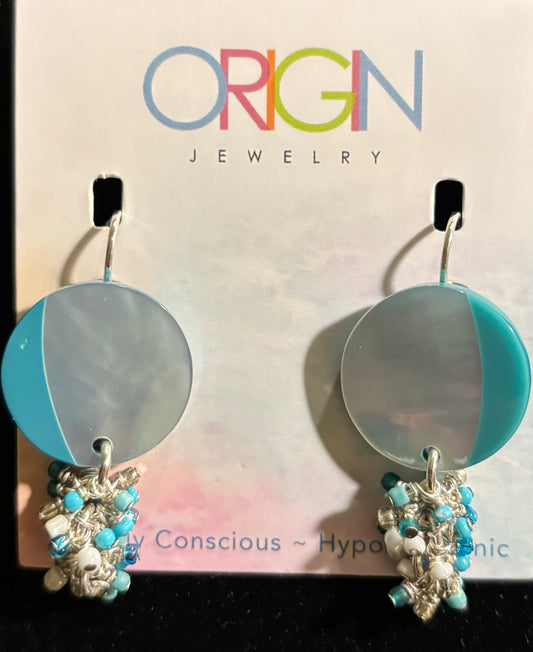 OJ - Beaded Resin Earrings