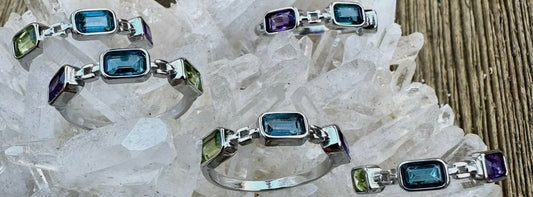 Natural Stone and Crystal Rings