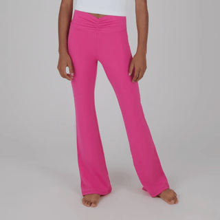 90D Girls Ruched Waist Flared Yoga Pants - All About Me Boutique