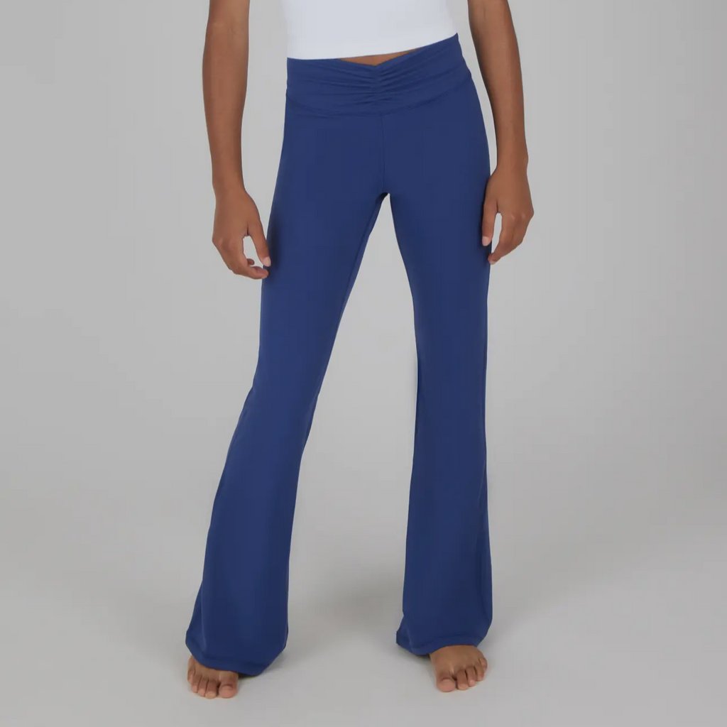 90D Girls Ruched Waist Flared Yoga Pants