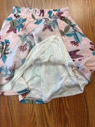 AC407 Girls Light Pink Floral Tiered Skirt - All About Me Boutique