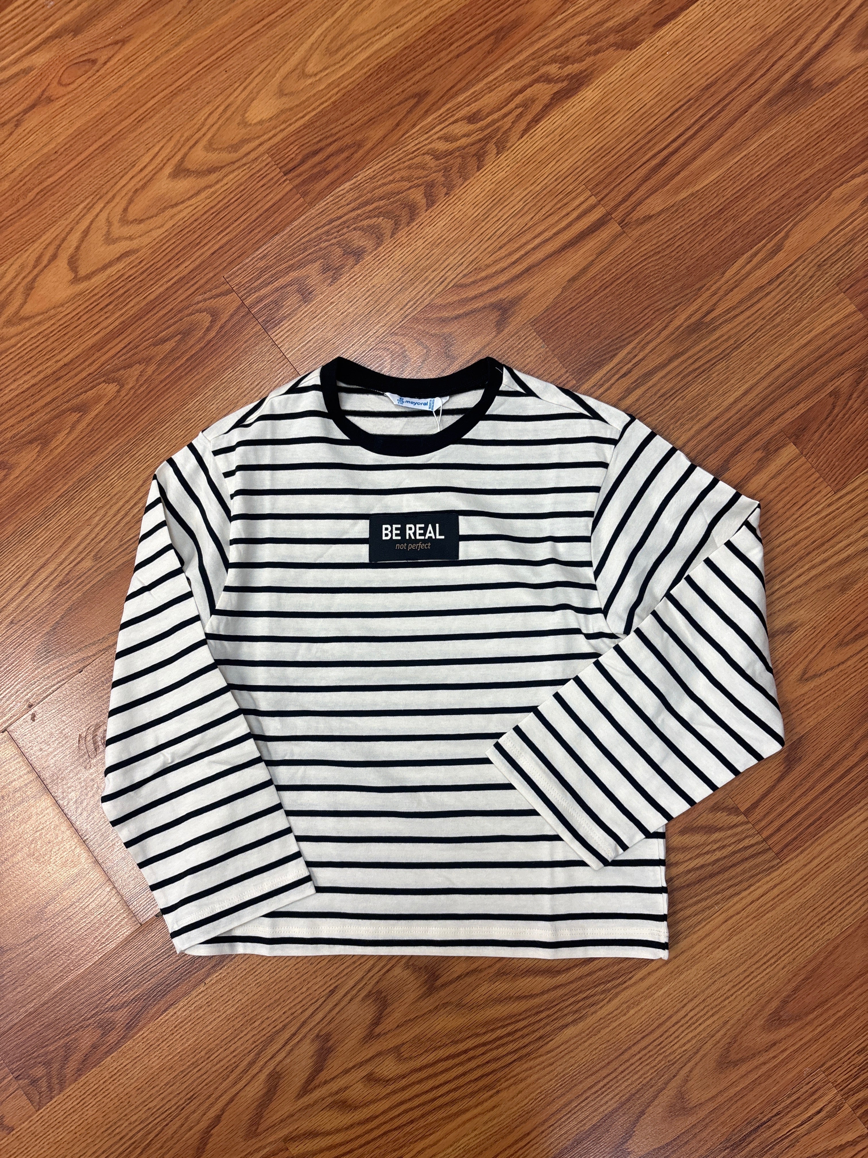 Oversize Striped Tee by Mayoral Girls