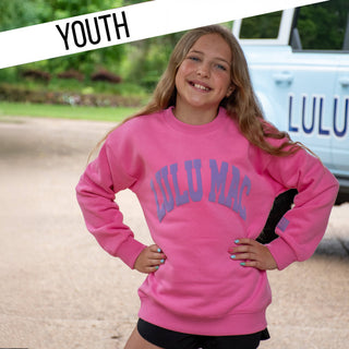 Lulu Mac Girls Pink/Purple Puff Sweatshirt