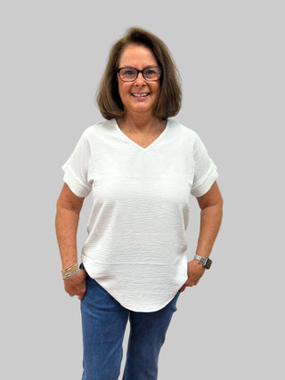 Airflow V - Neck Dolman Tee - All About Me Boutique
